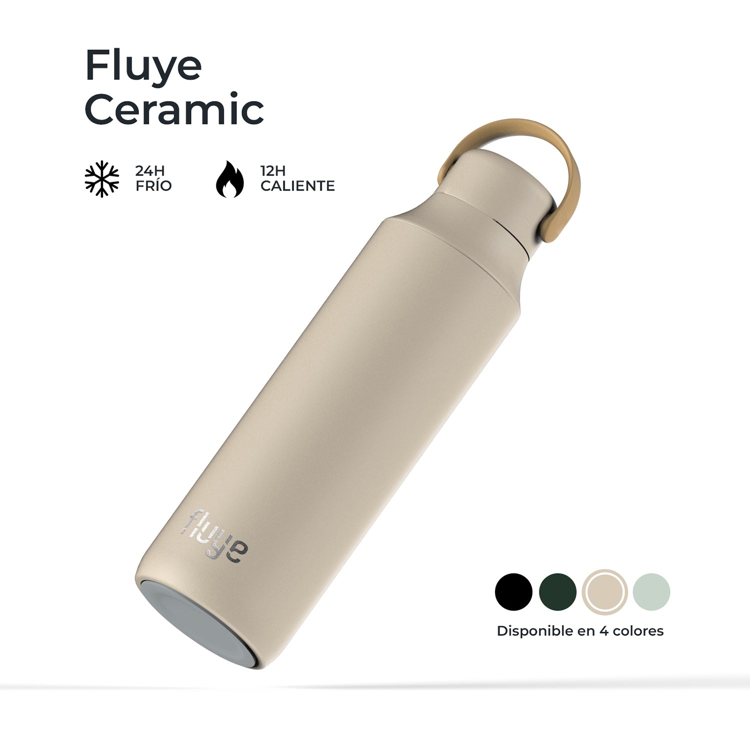 La Fluye Ceramic Pro 600ml combina lo mejor del acero inoxidable con un interior de cerámica que mantiene el sabor original de tus bebidas.