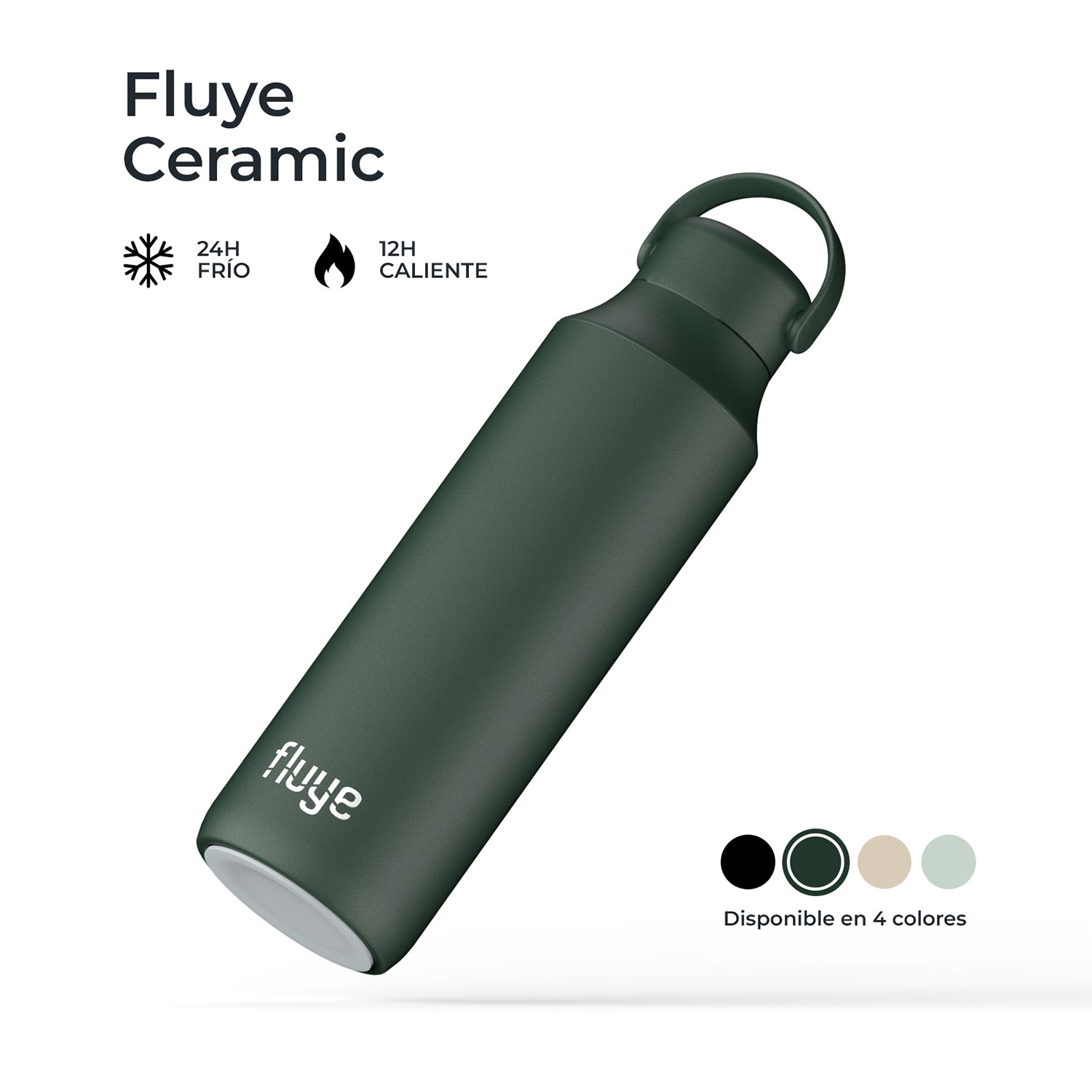 La Fluye Ceramic Pro 600ml combina lo mejor del acero inoxidable con un interior de cerámica que mantiene el sabor original de tus bebidas.