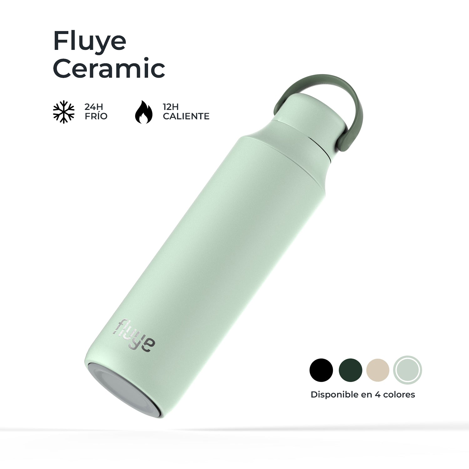 La Fluye Ceramic Pro 600ml combina lo mejor del acero inoxidable con un interior de cerámica que mantiene el sabor original de tus bebidas.